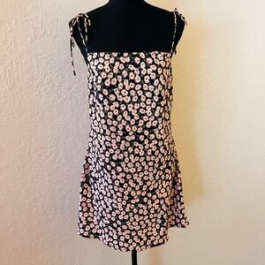 Princess Polly Black and Pink Floral Dress